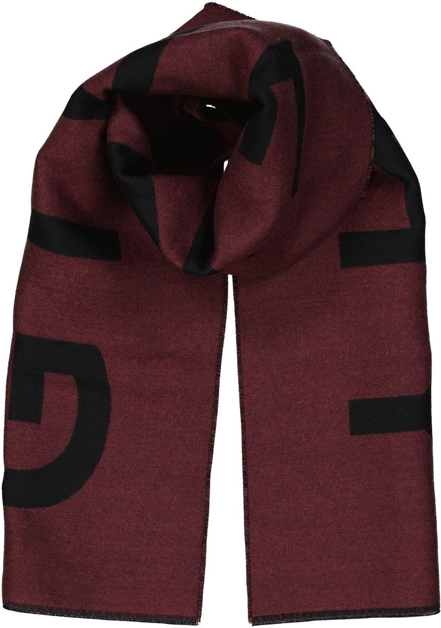 Givenchy Givenchy Wool Logo Scarf Rood