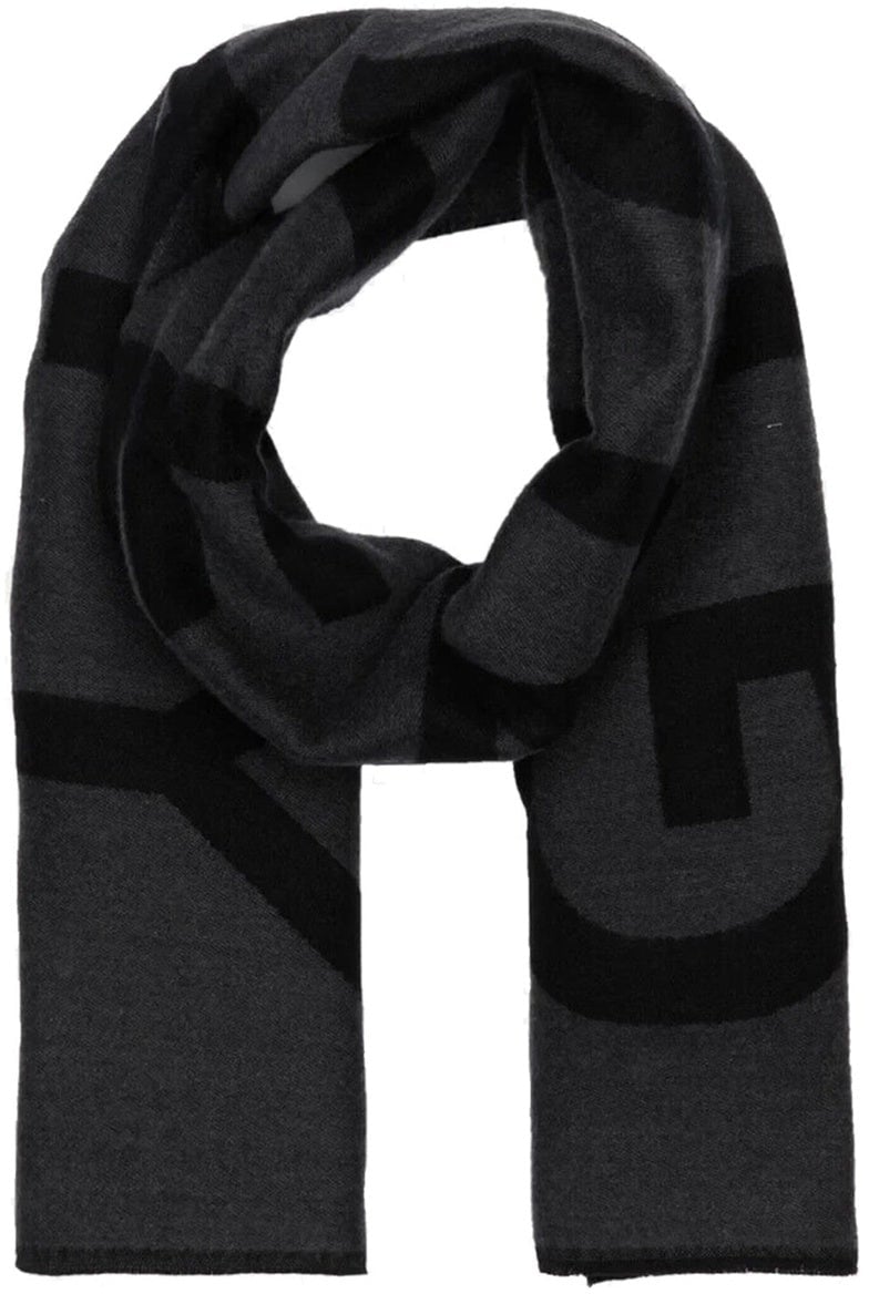 Givenchy Givenchy Wool Logo Scarf Grijs