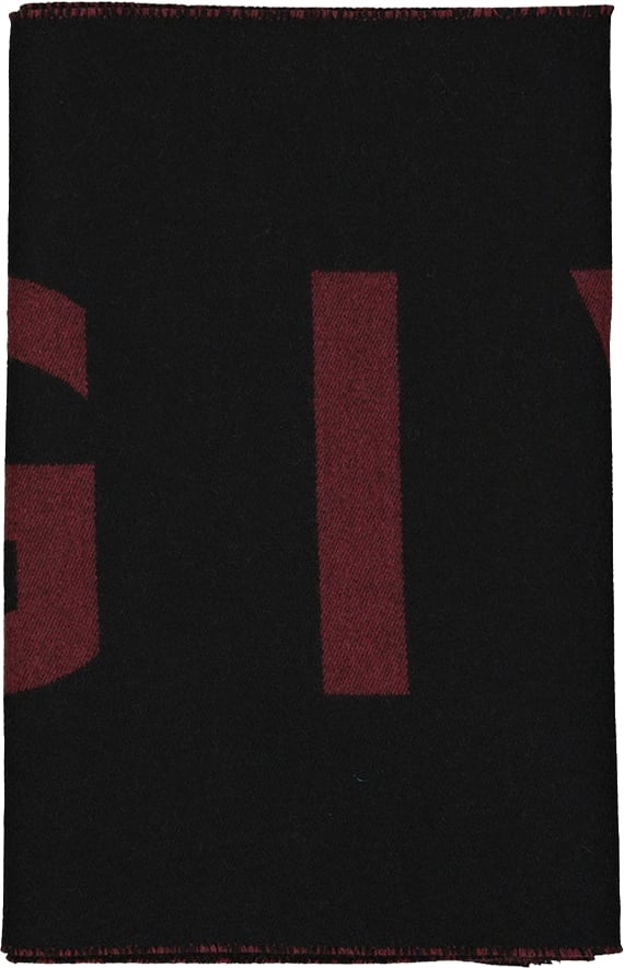 Givenchy Wool Logo Scarf Zwart