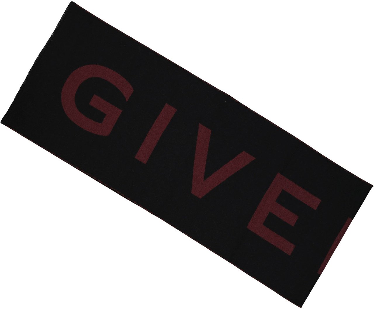 Givenchy Givenchy Wool Logo Scarf Zwart