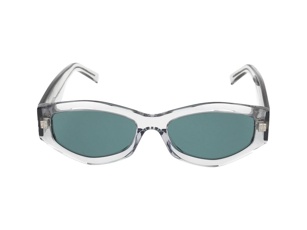 Givenchy Transparent Oversized Geometric Sunglasses Blauw