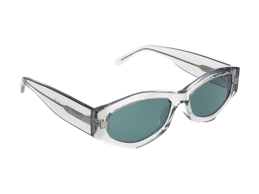 Givenchy Transparent Oversized Geometric Sunglasses Blauw