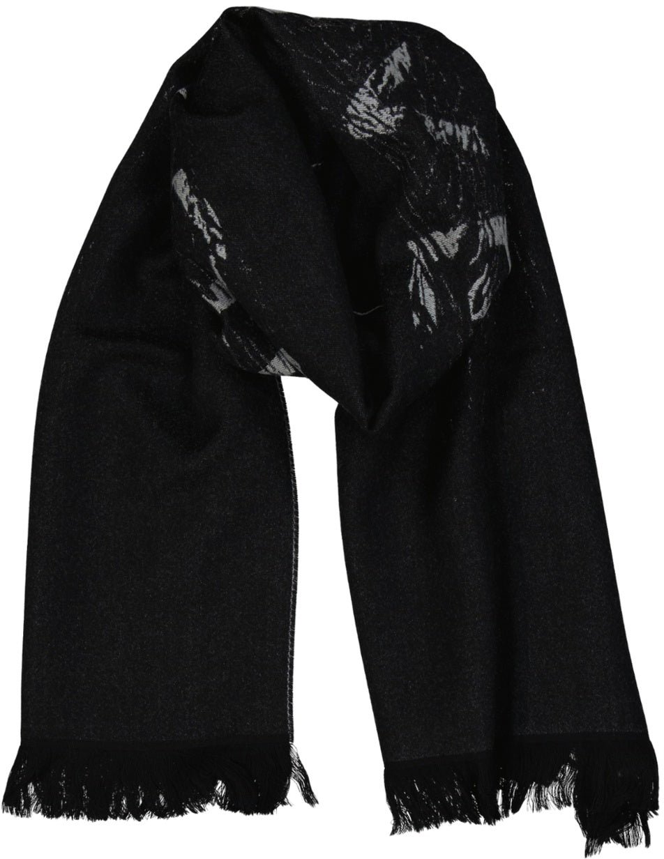 Givenchy Givenchy Wool Logo Scarf Zwart