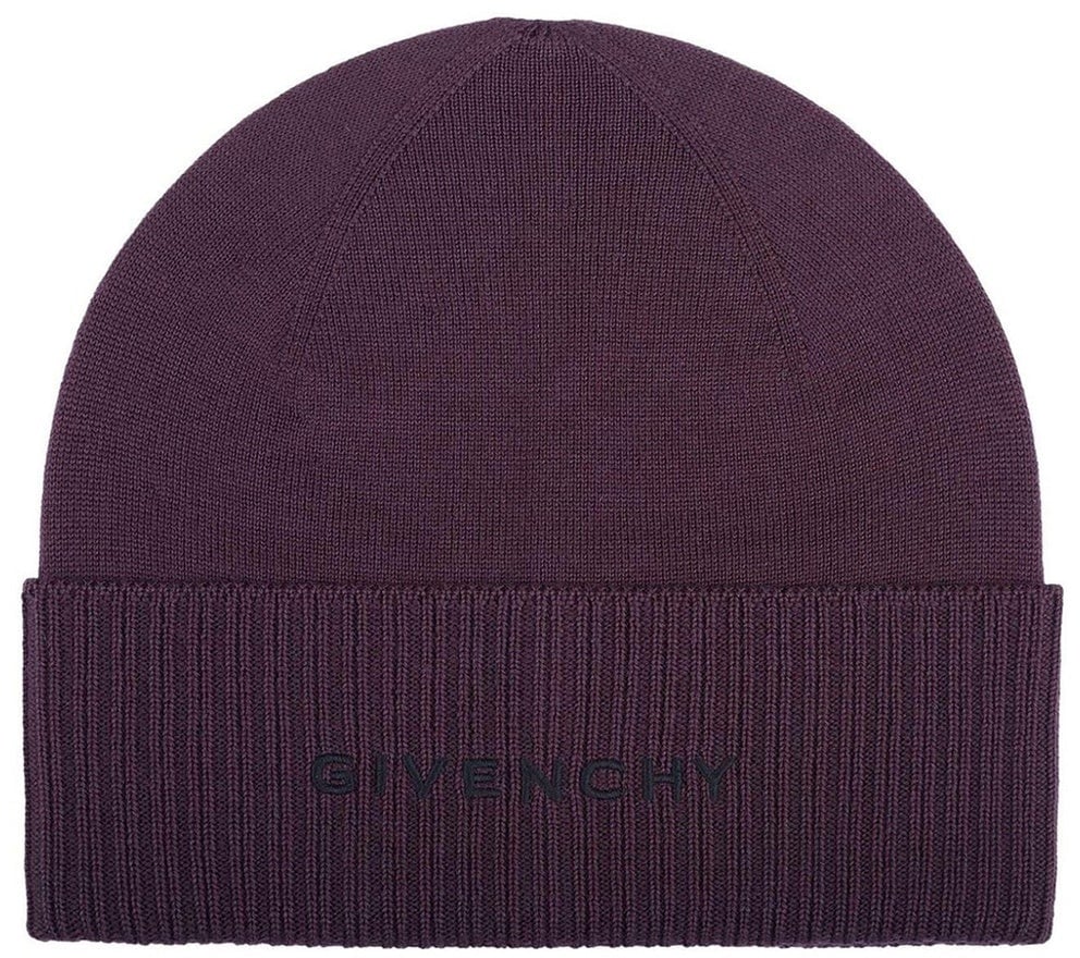 Givenchy Givenchy Wool Logo Hat Paars