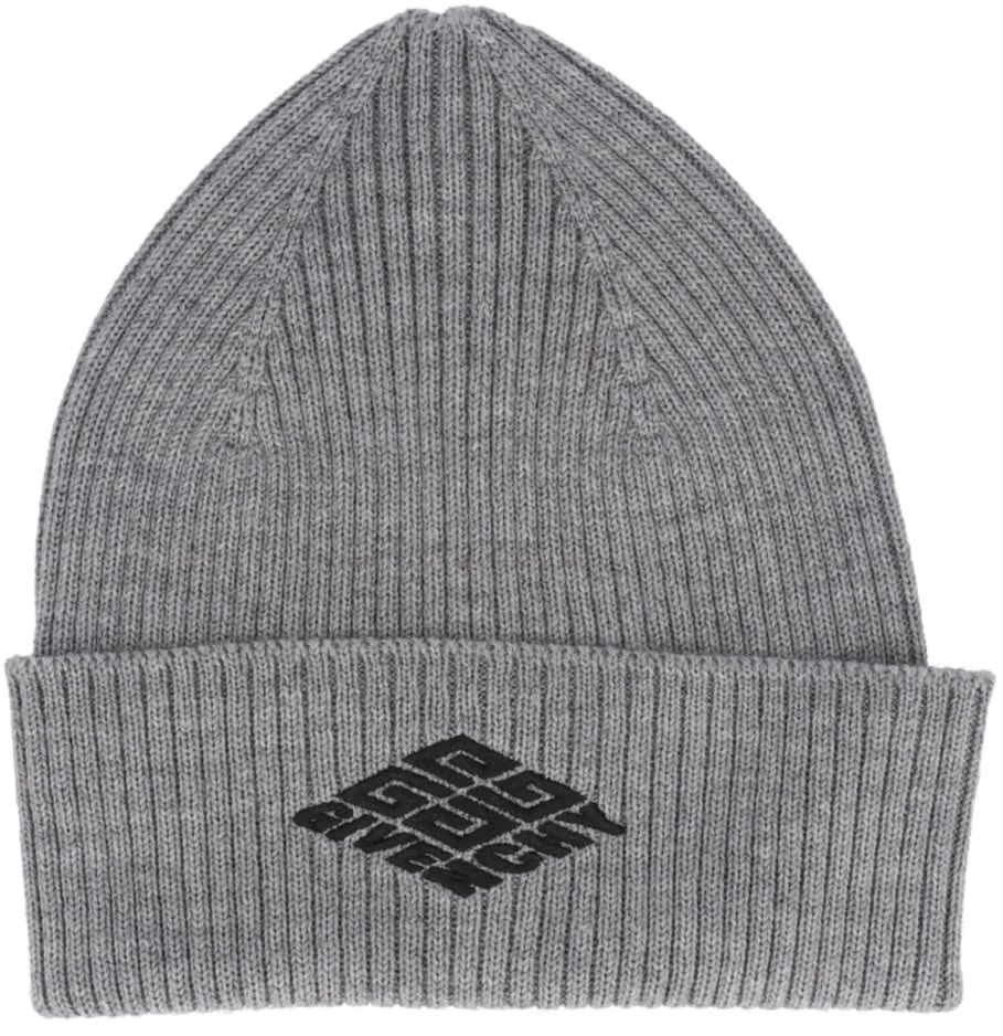 Givenchy 4g Logo Wool Beanie Grijs