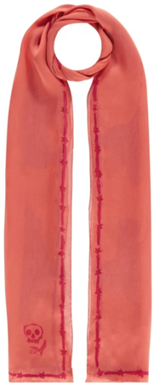 Givenchy Givenchy Logo Silk Scarf Oranje