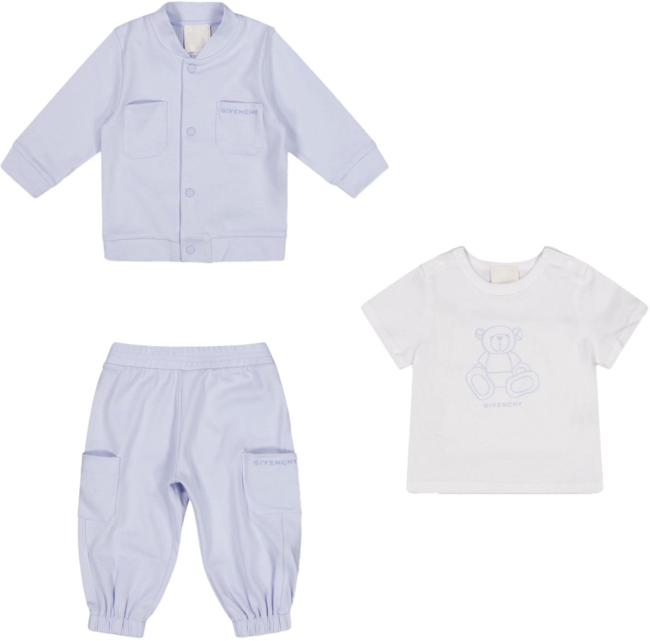 Givenchy Givenchy Baby Jongens Joggingpak In Licht Blauw Blauw