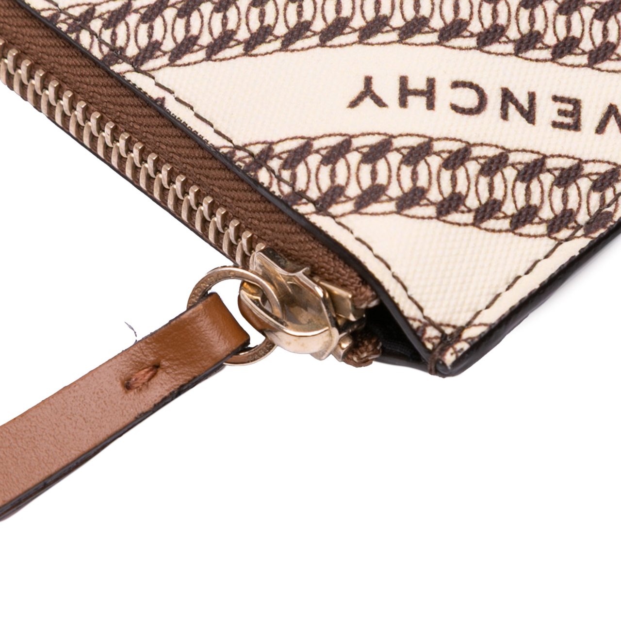 Givenchy Canvas Logo Clutch Bruin