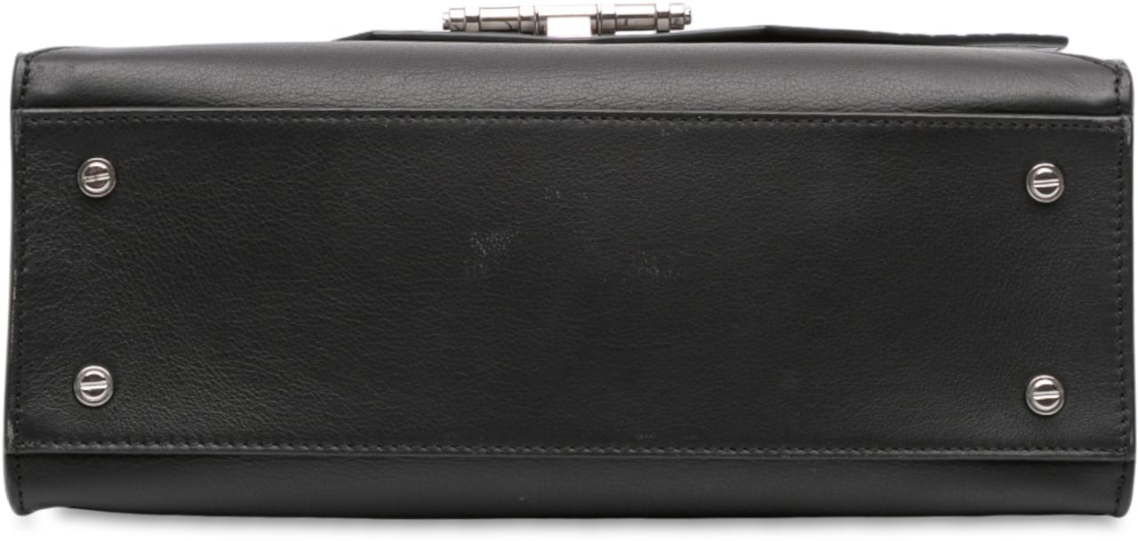 Givenchy Croc Embossed Calfskin Obsedia Satchel Zwart