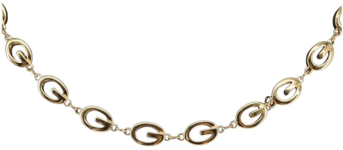 Givenchy Givenchy Rounded G Link Choker Necklace Metal Goud