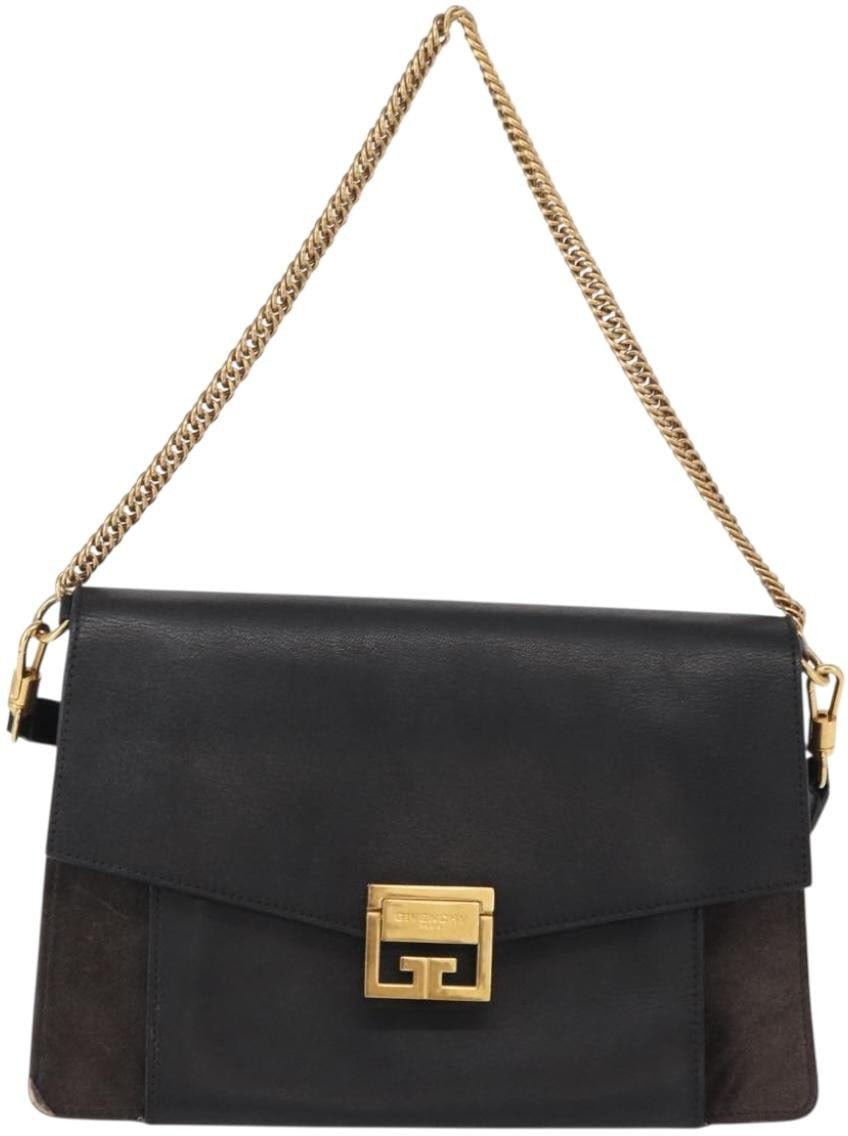 Givenchy Givenchy GV3 Flap Bag Leather Small Zwart