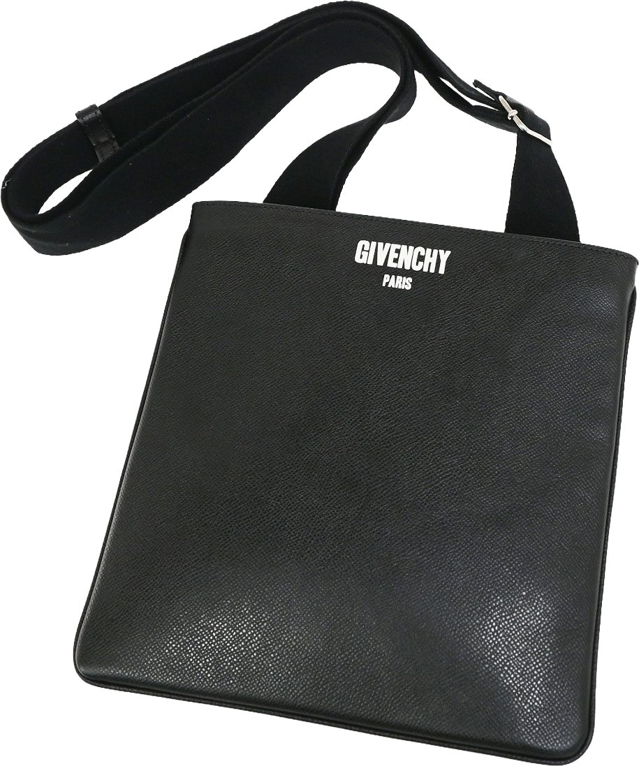 Givenchy Logo Messenger Leather Medium Zwart