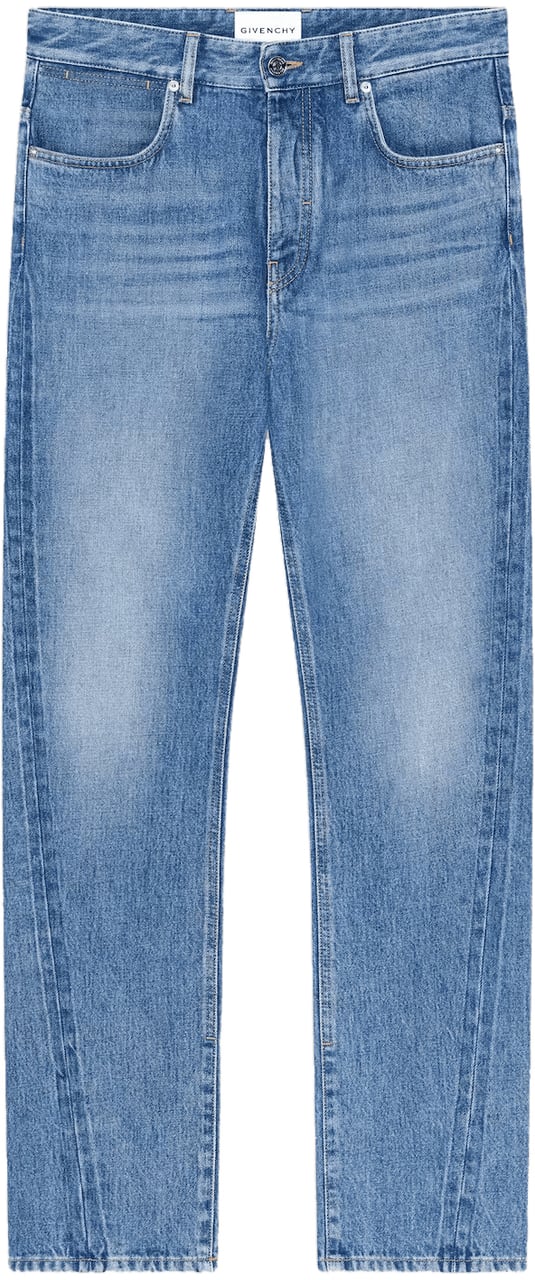 Givenchy Rechte denim met couturenaad, blauw Blauw
