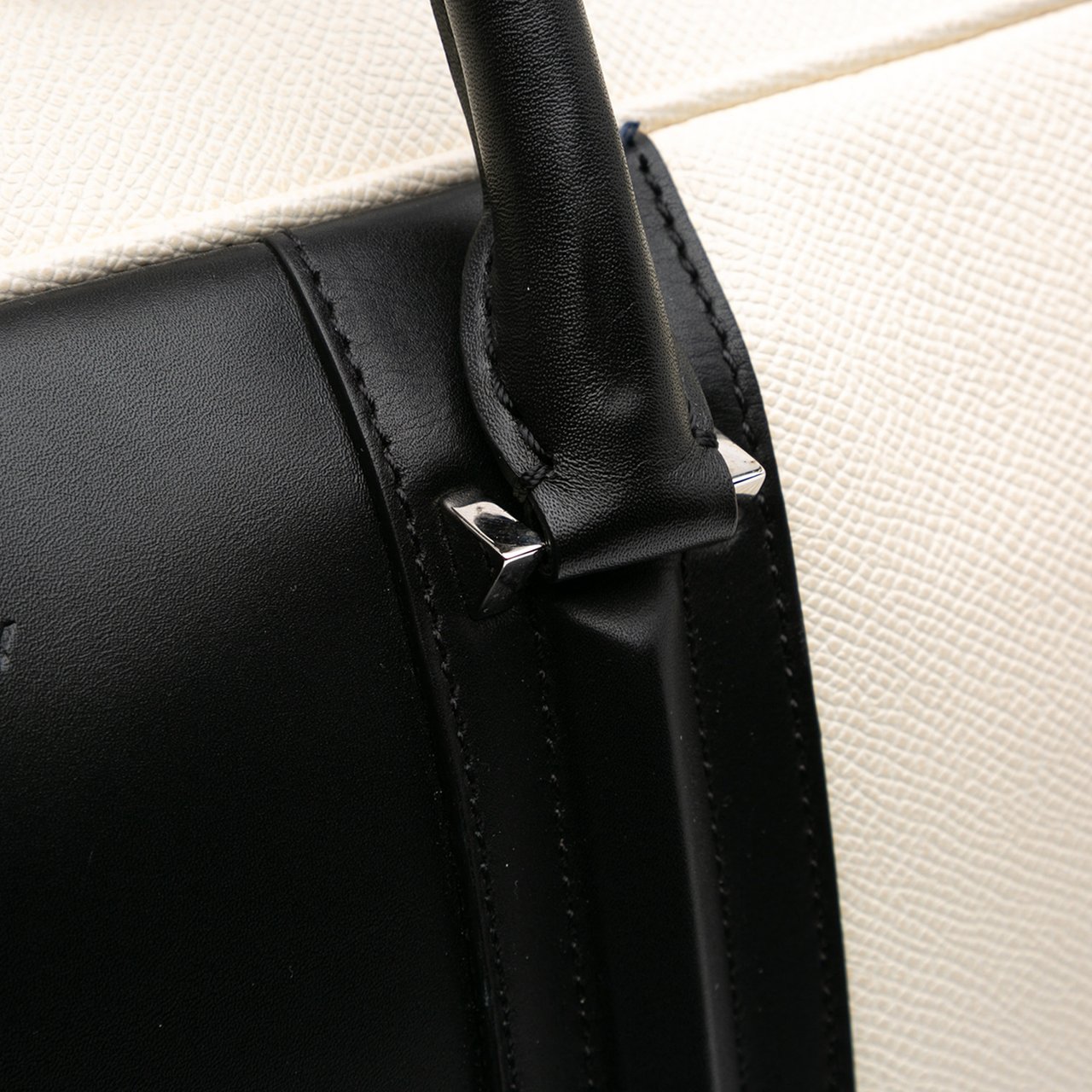 Givenchy Bicolor Grained Calfskin Lucrezia Briefcase Wit