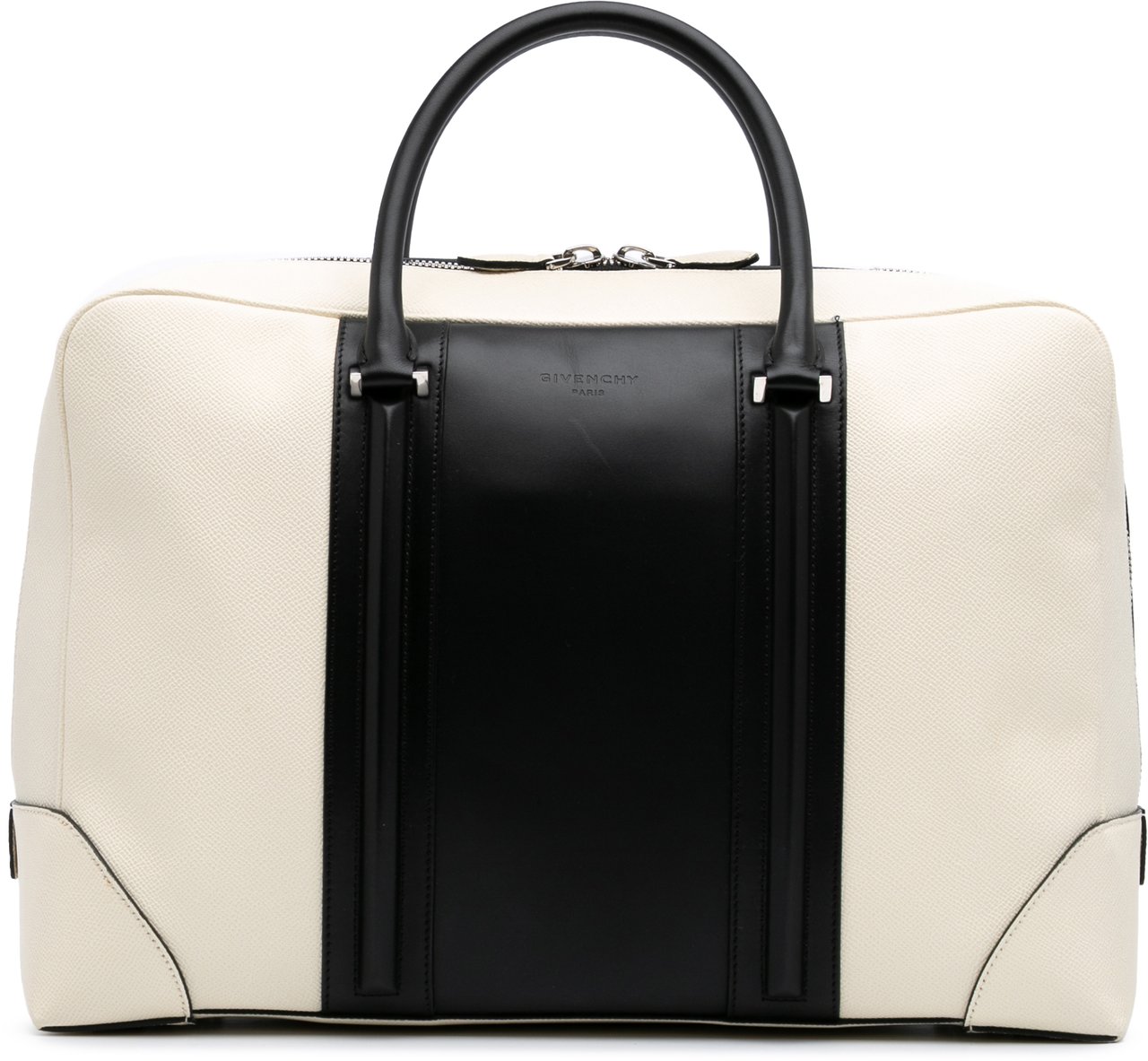 Givenchy Bicolor Grained Calfskin Lucrezia Briefcase Wit