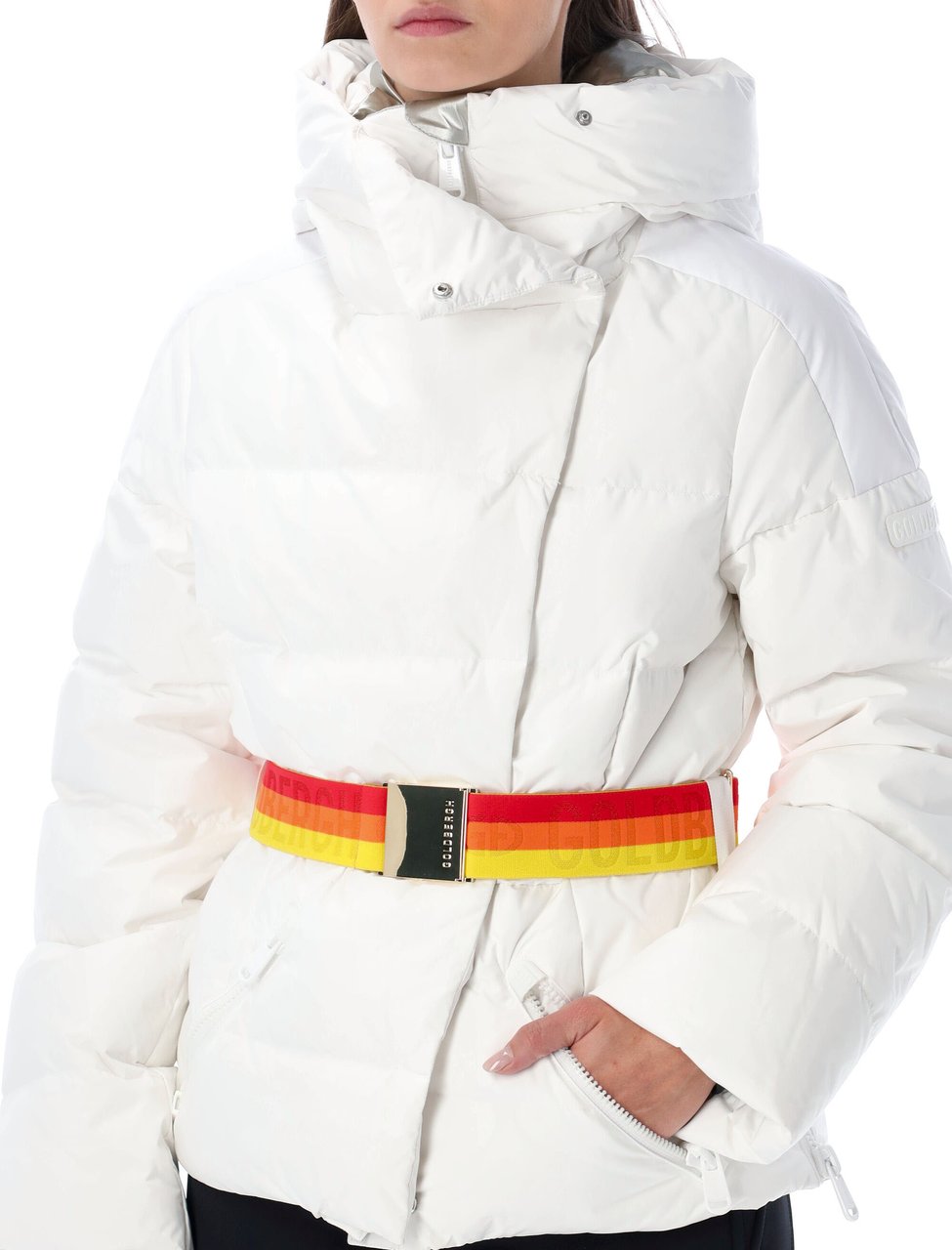 Goldbergh Bufera Belted Ski Jacket Bianco Wit
