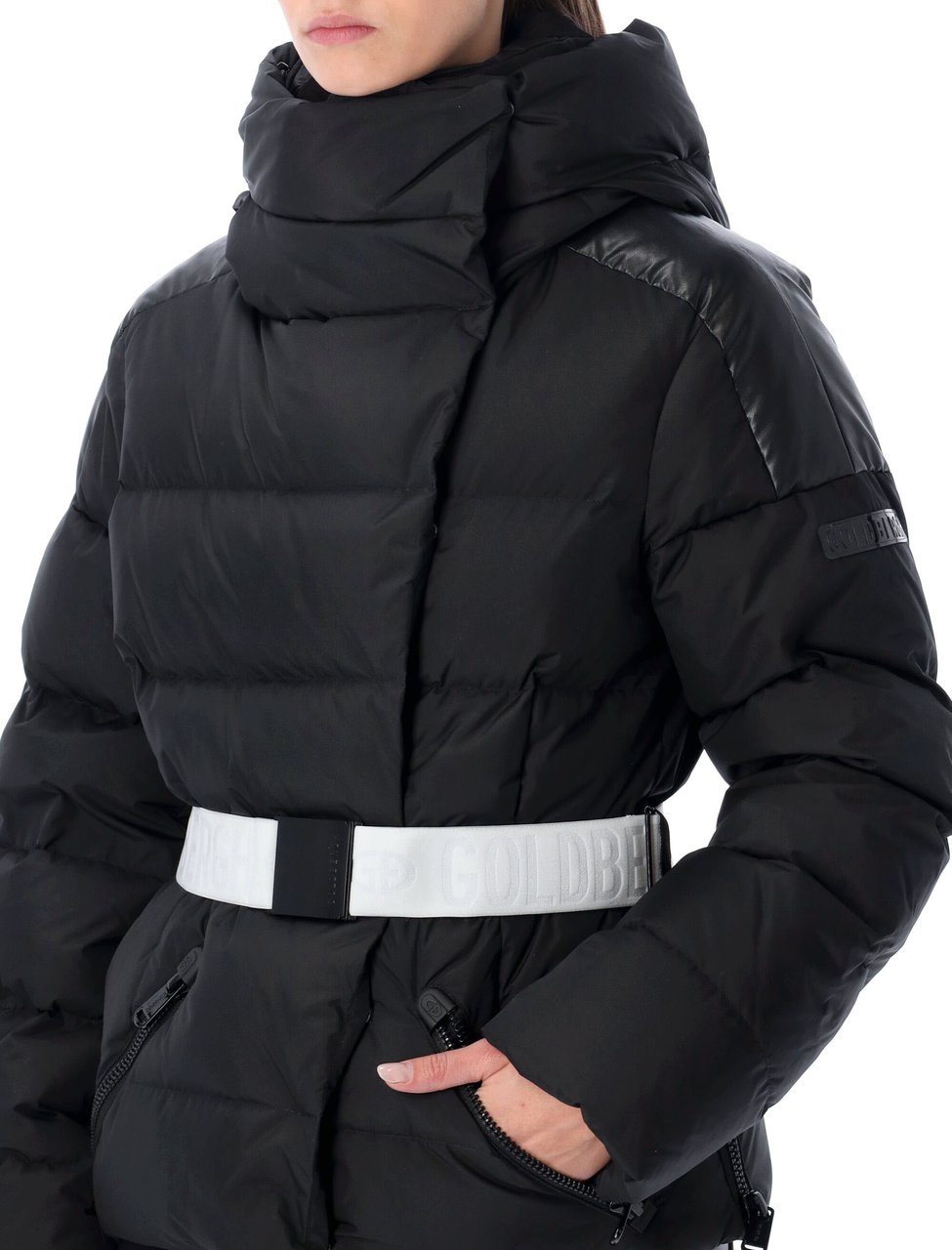 Goldbergh Bufera Belted Ski Jacket Nero Zwart