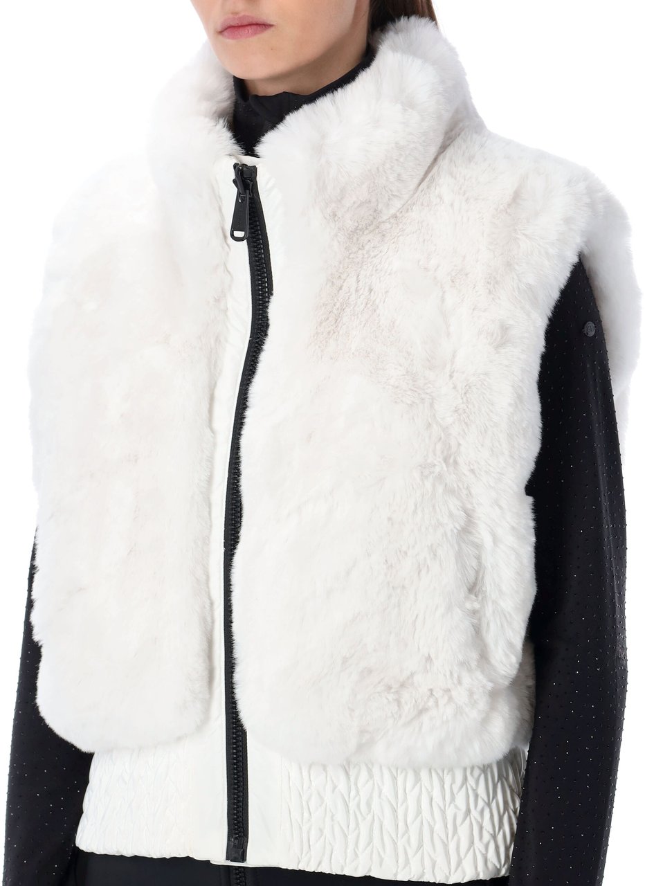 Goldbergh Dahlia Eco Fur Vest Bianco Wit