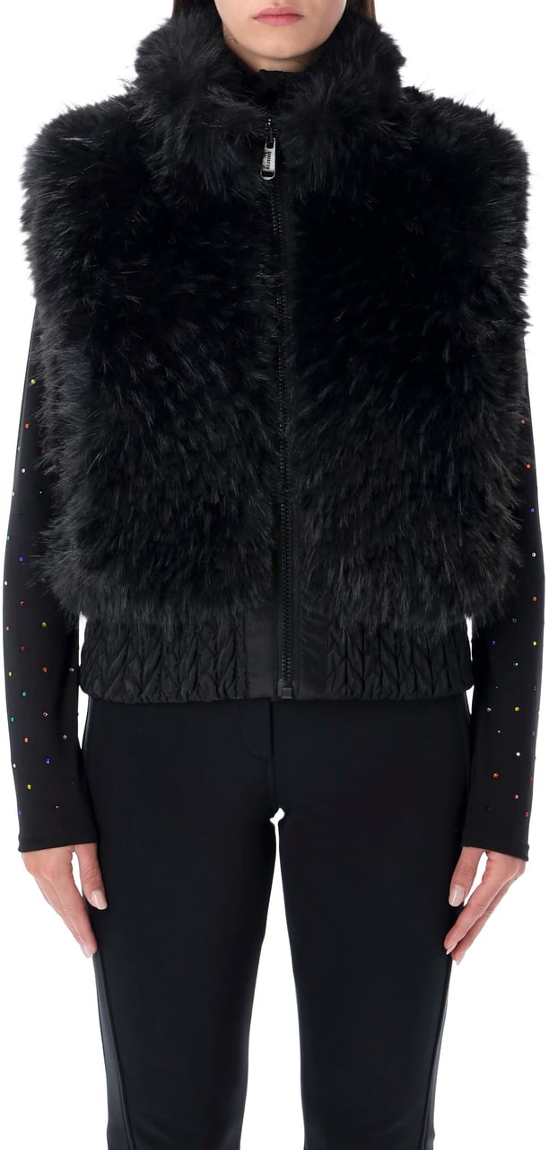 Goldbergh Dahlia Eco Fur Vest Nero Zwart