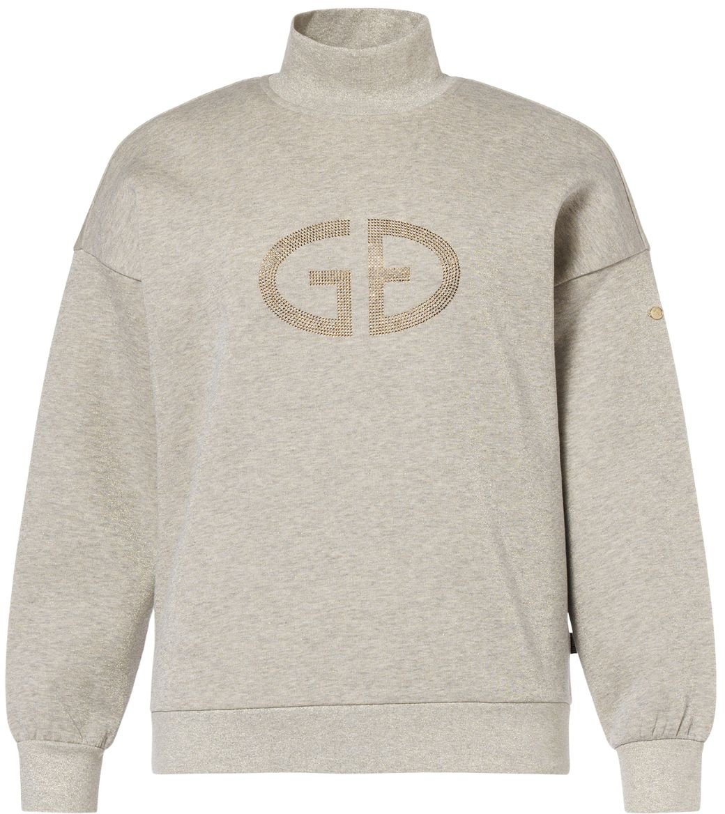 Goldbergh Sizzle Turtle Neck Sweater Lurex Melange Grijs