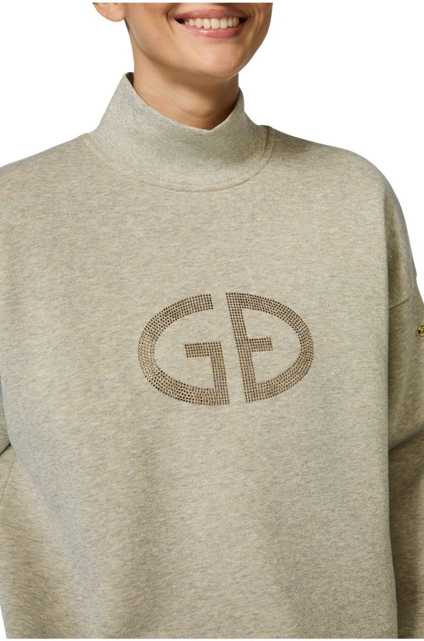 Goldbergh Sizzle Turtle Neck Sweater Lurex Melange Grijs