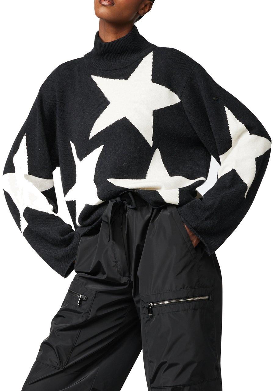 Goldbergh Rising Star Long Sleeve Knit Sweater Black Divers