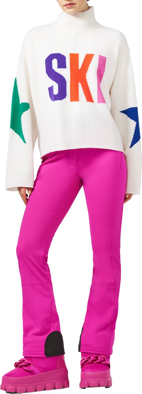 Goldbergh Calore Long Sleeve Knit Sweater White Divers
