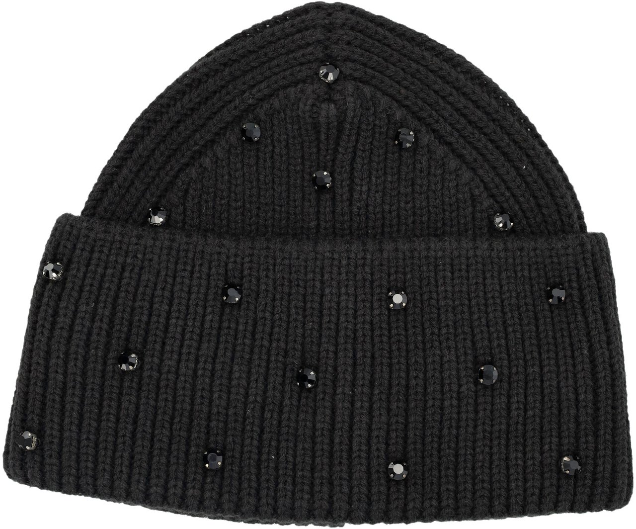 Goldbergh Goldbergh Dream beanie with multicolor crystals Zwart