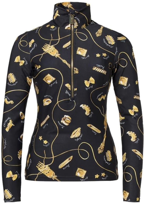 Goldbergh Gold Farfalle Ski Pully La Pasta Dorata Black Divers