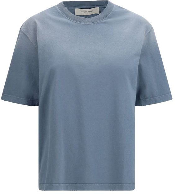 Golden Goose Golden Goose Blue Cotton T-Shirt Goud