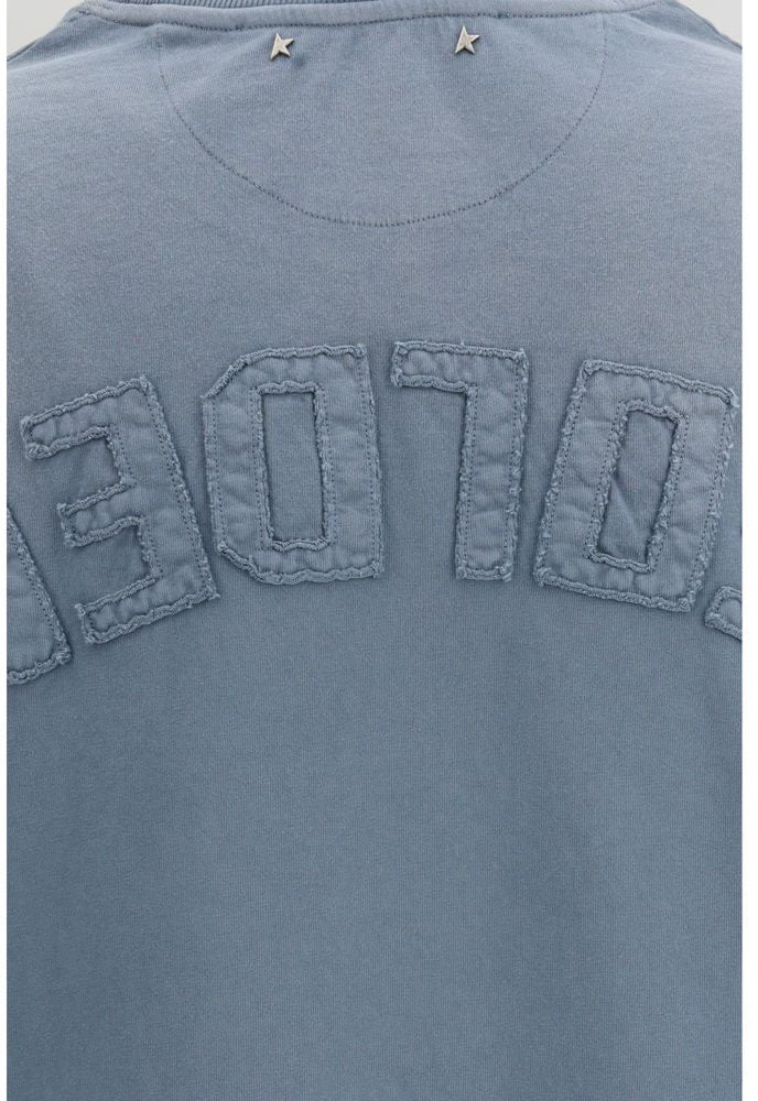 Golden Goose Golden Goose Blue Cotton T-Shirt Goud