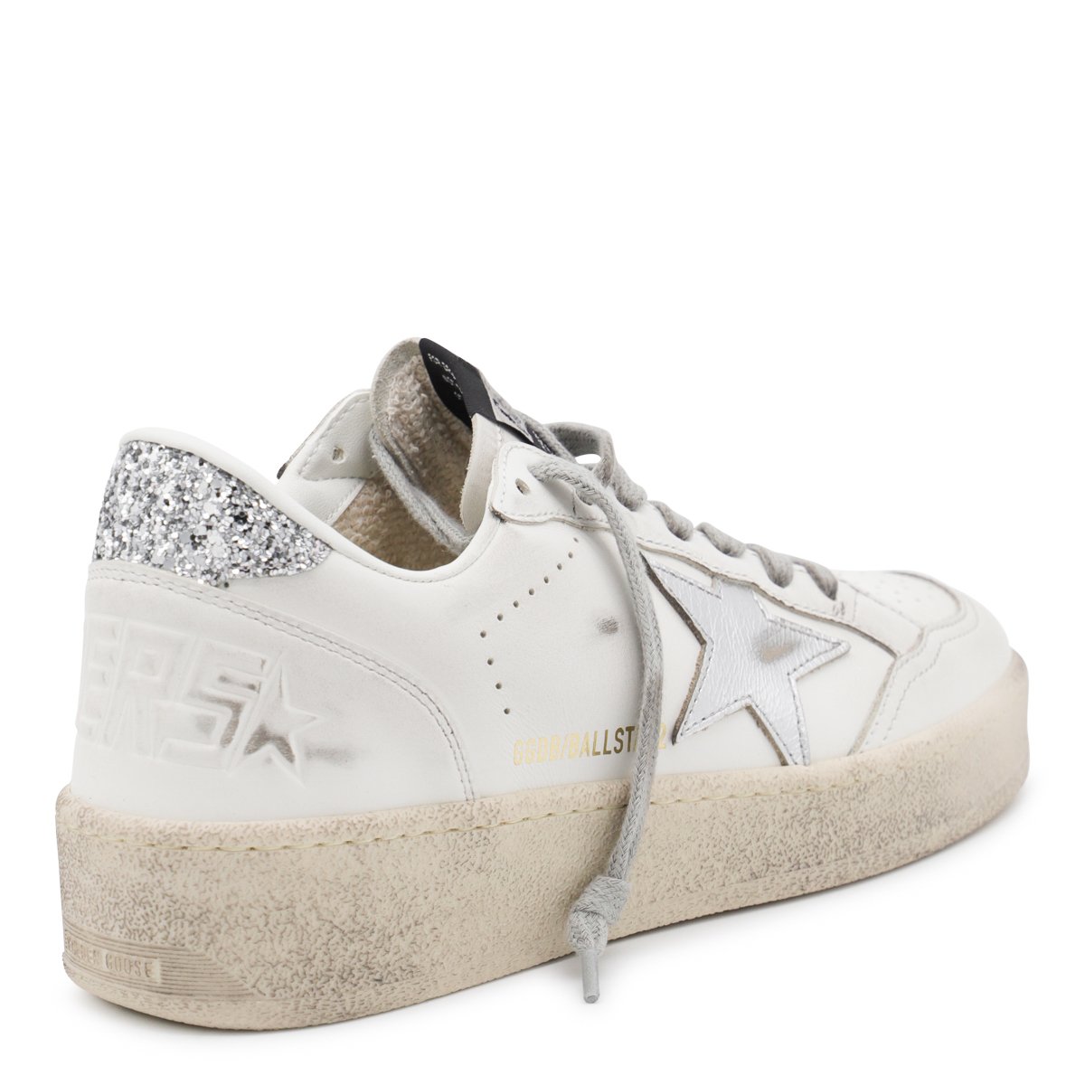 Golden Goose Ballstar Smooth Leather Sneakers Zilver