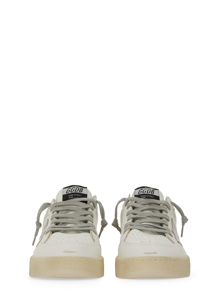 Golden Goose Ballstar Smooth Leather Sneakers Zilver