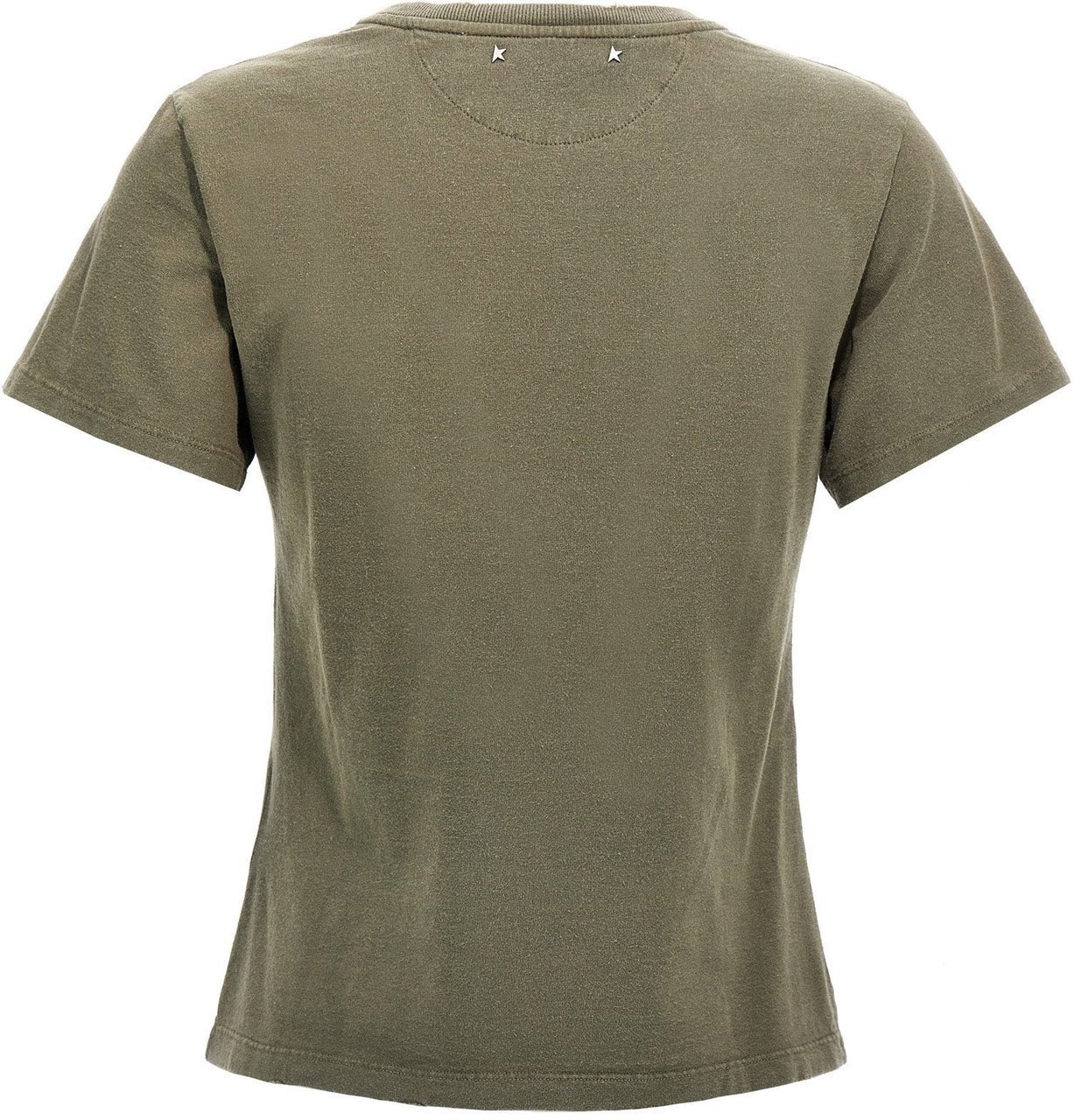 Golden Goose Bicolor Cotton T-Shirt Groen