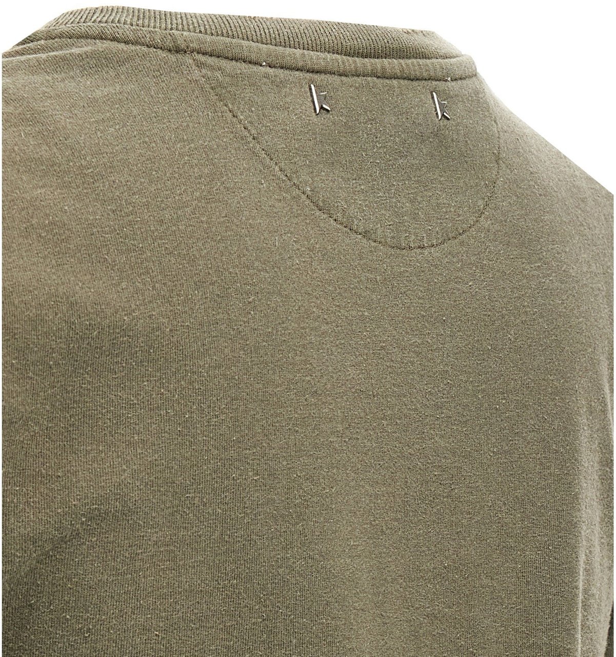 Golden Goose Bicolor Cotton T-Shirt Groen