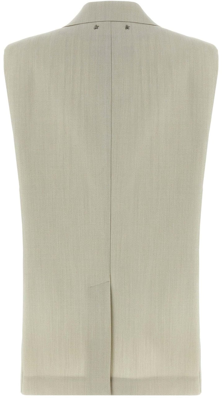 Golden Goose Beige Virgin Wool Sleeveless Jacket Beige
