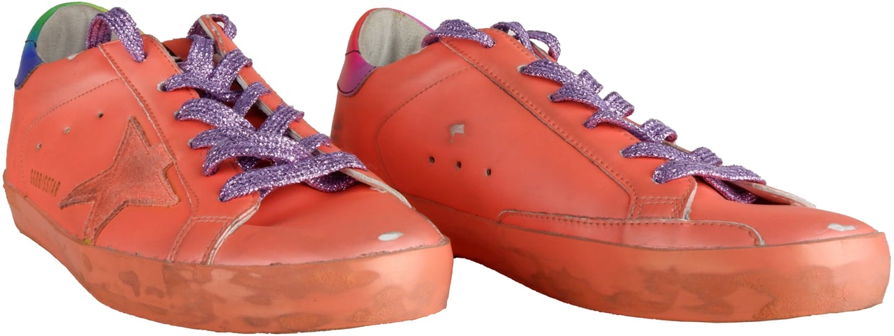 Golden Goose Golden Goose Sneakers Orange Woman Dierenprint