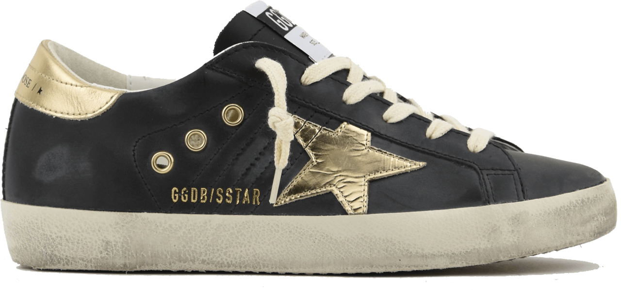 Golden Goose Superstar Classic Black Gold Zwart