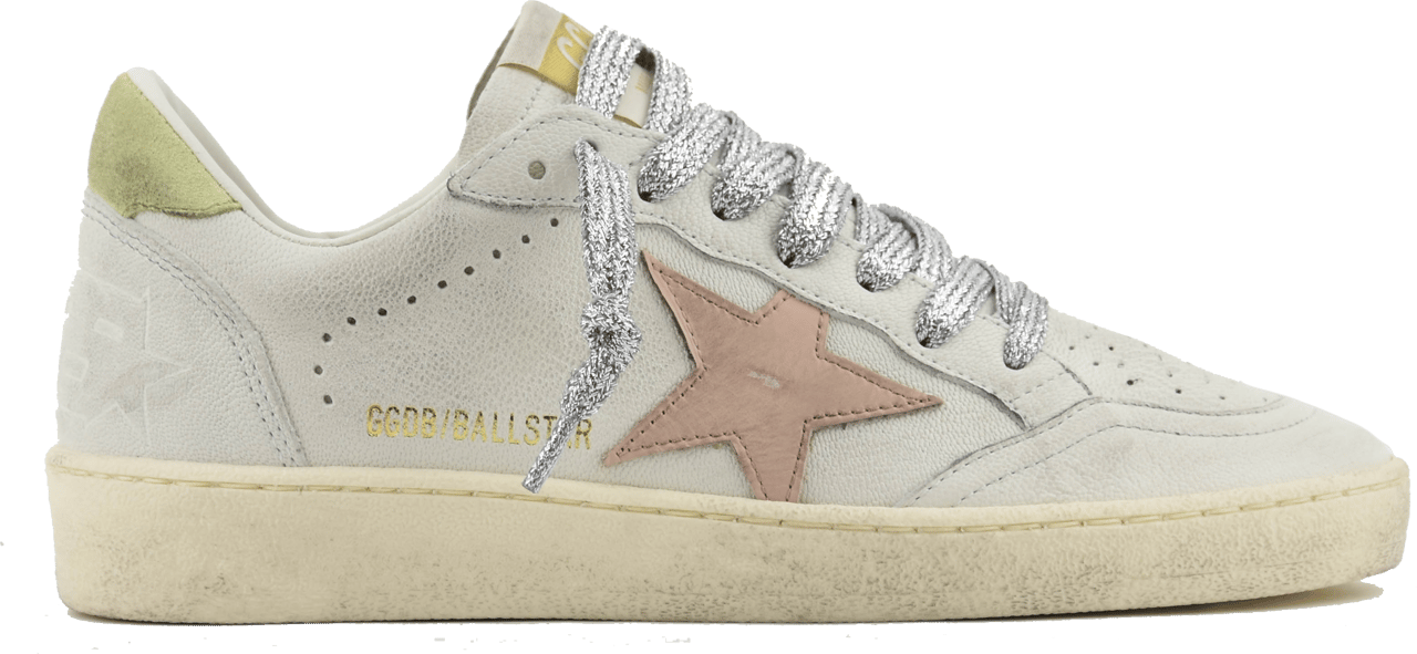 Golden Goose Ballstar White Pink Wit