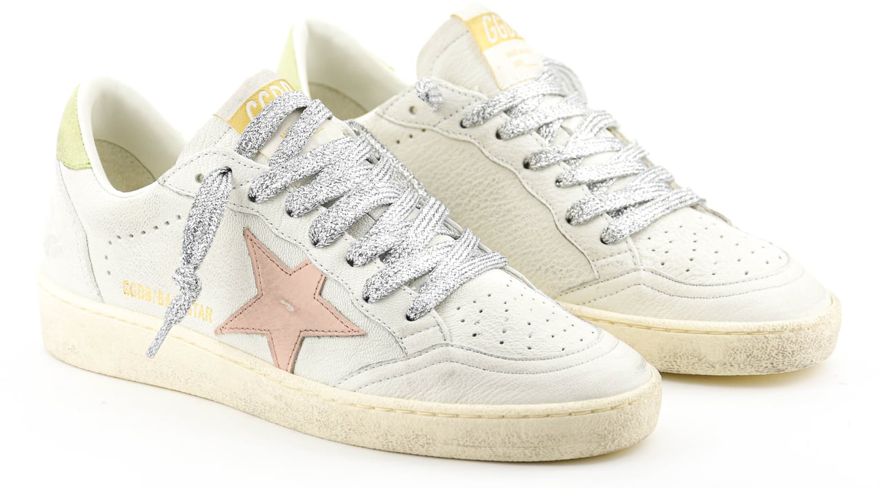 Golden Goose Ballstar White Pink Wit
