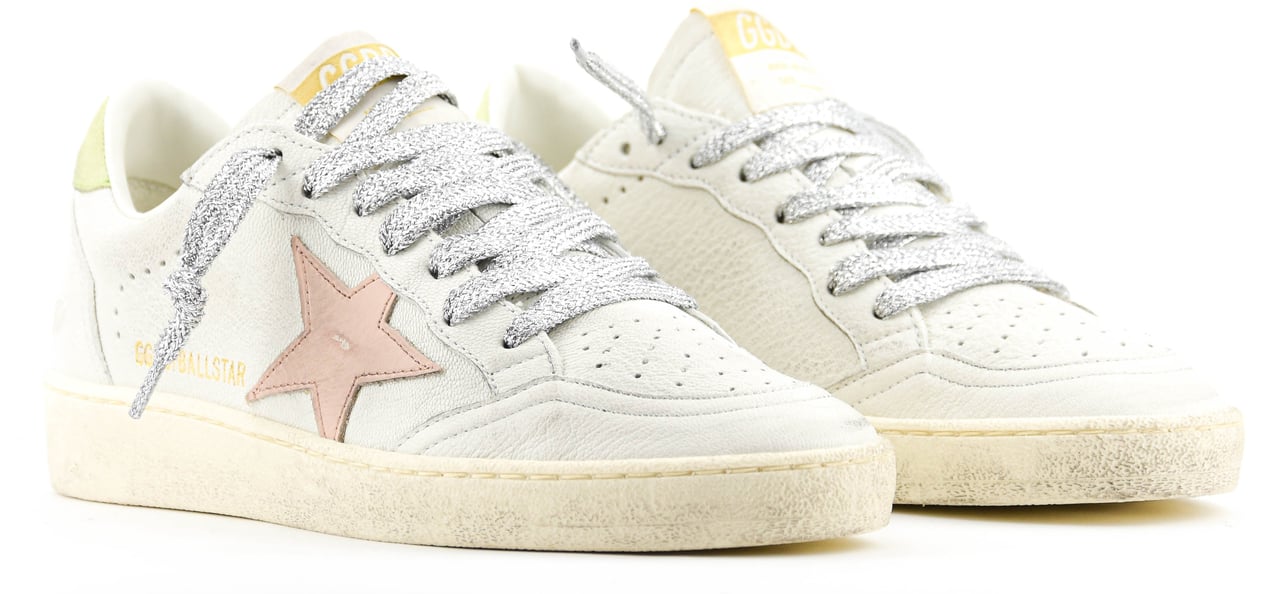 Golden Goose Ballstar White Pink Wit