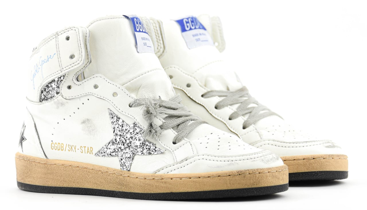 Golden Goose Sky Star White Silver Wit