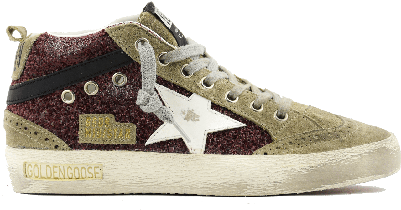 Golden Goose Mid Star Bordeaux Rood