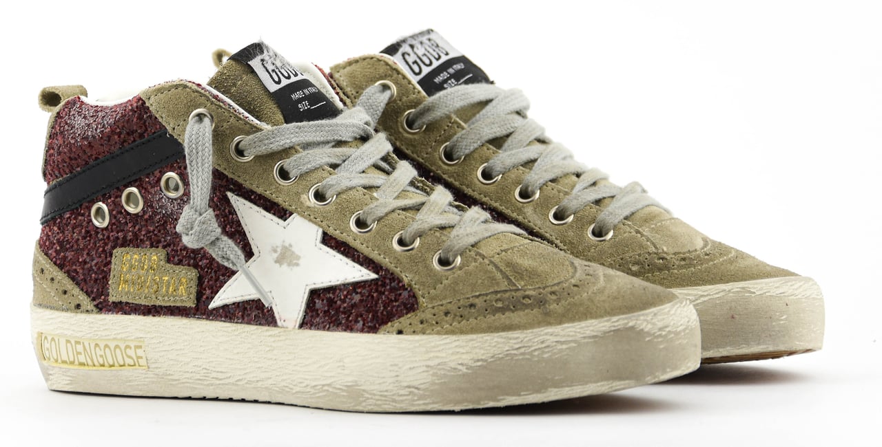 Golden Goose Mid Star Bordeaux Rood