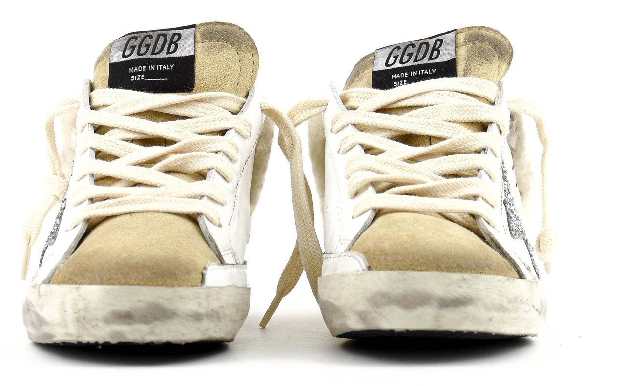 Golden Goose Super Star Sabot White Silver Wit