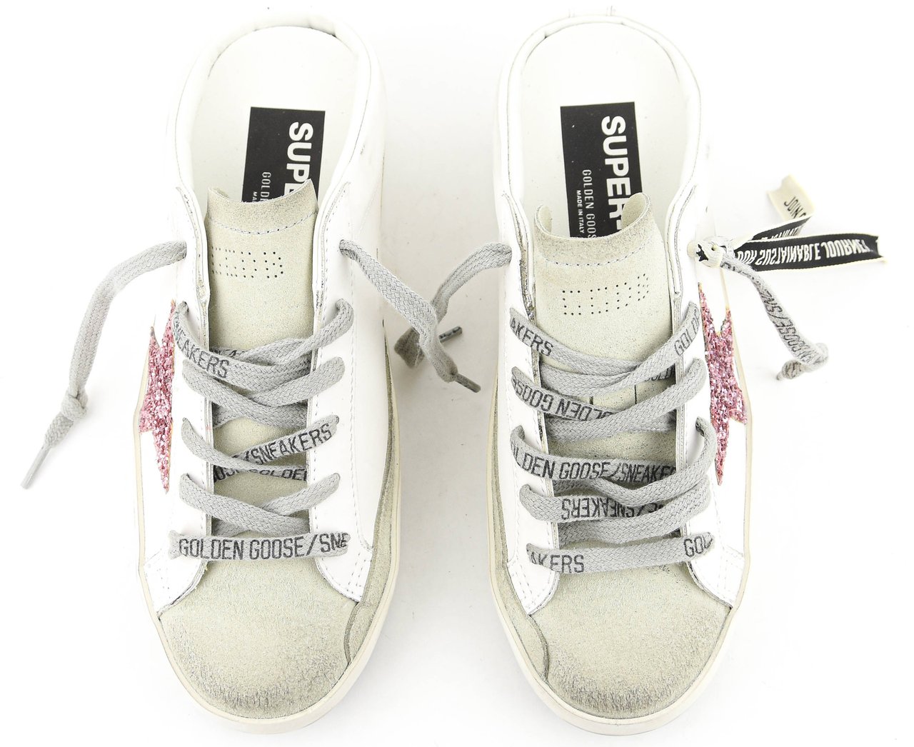 Golden Goose Superstar Sabot White Pink Wit