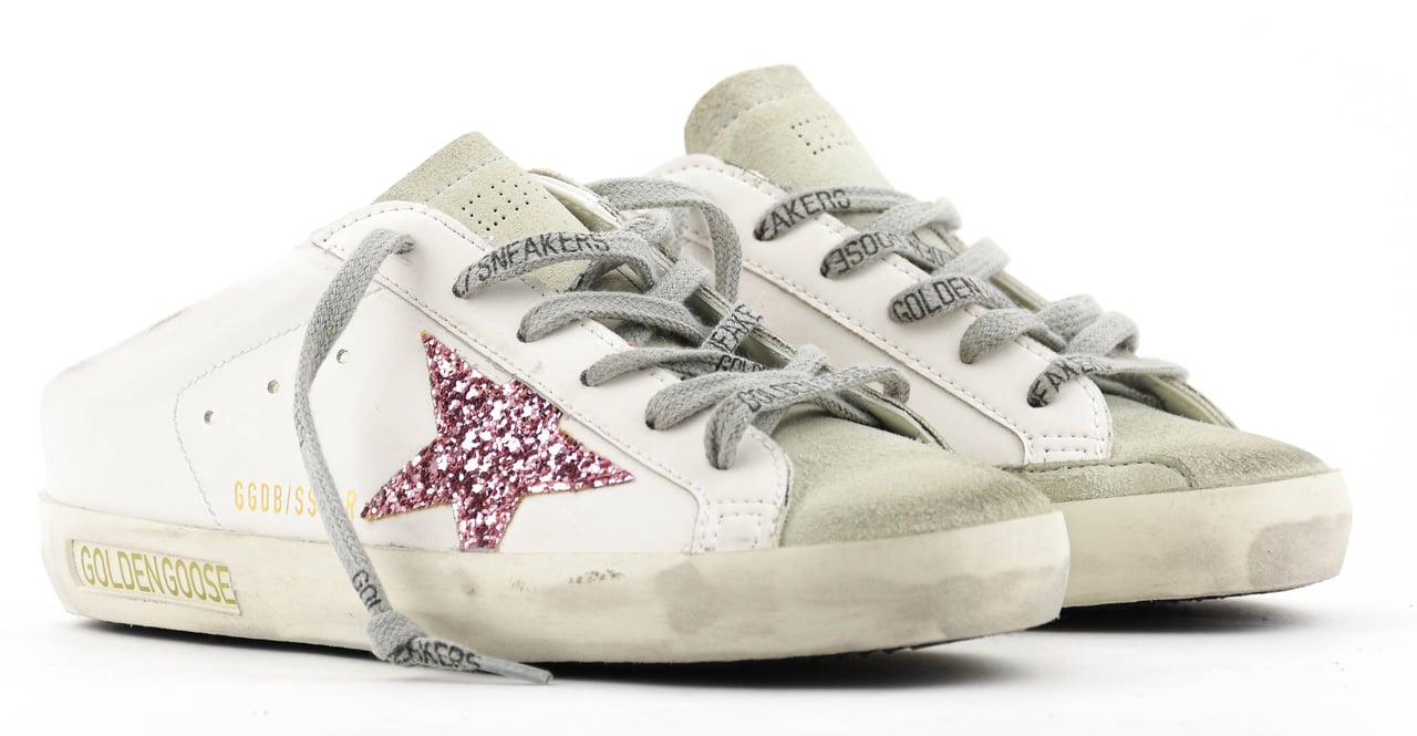 Golden Goose Superstar Sabot White Pink Wit