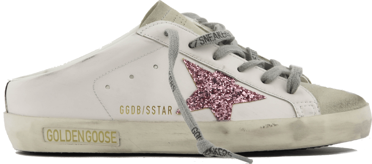 Golden Goose Superstar Sabot White Pink Wit