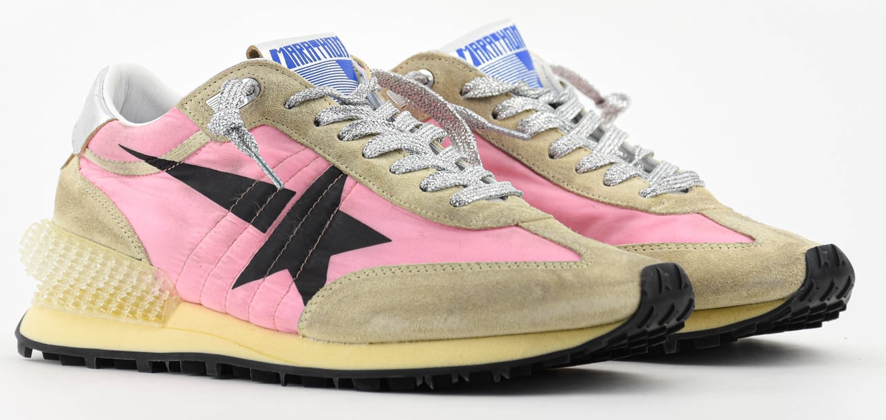 Golden Goose Running Marathon Pink Gold Silver Roze
