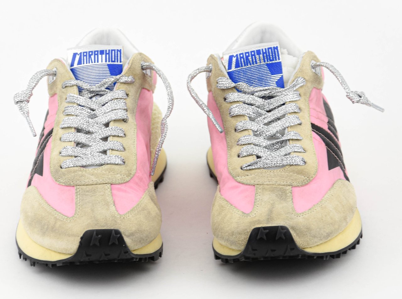 Golden Goose Running Marathon Pink Gold Silver Roze